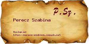 Perecz Szabina névjegykártya