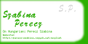 szabina perecz business card